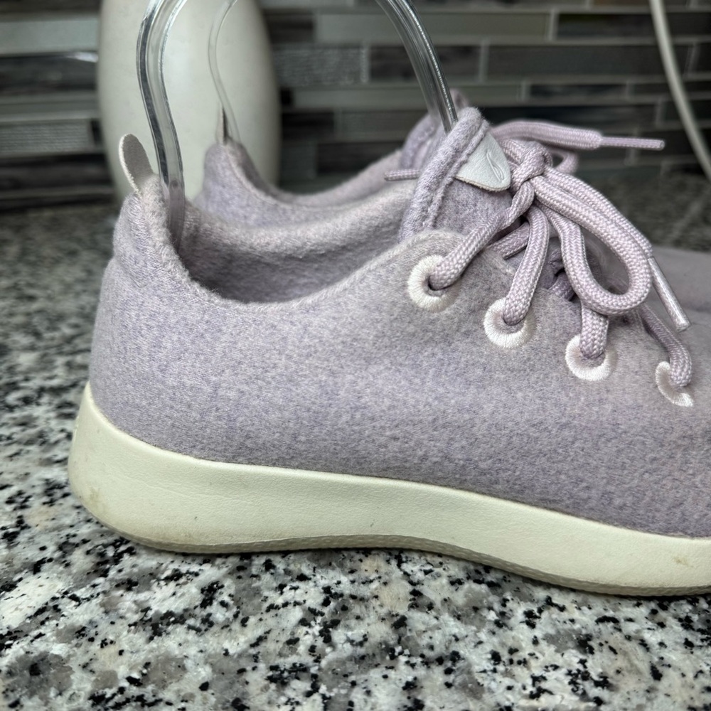 Allbirds Savana Dawn Light Purple Wool Runners Lace Up Low Top Sneaker Size 8 - Picture 4 of 11